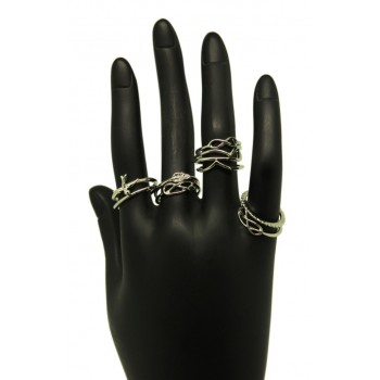 10 in 1 Silver Knuckle Rings